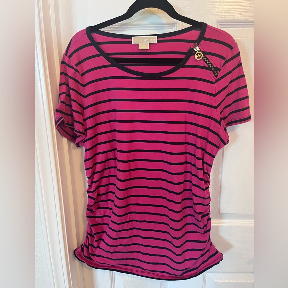 Michael Kors Pink Striped Women's Top